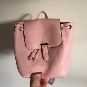 Baby pink backpack handbag